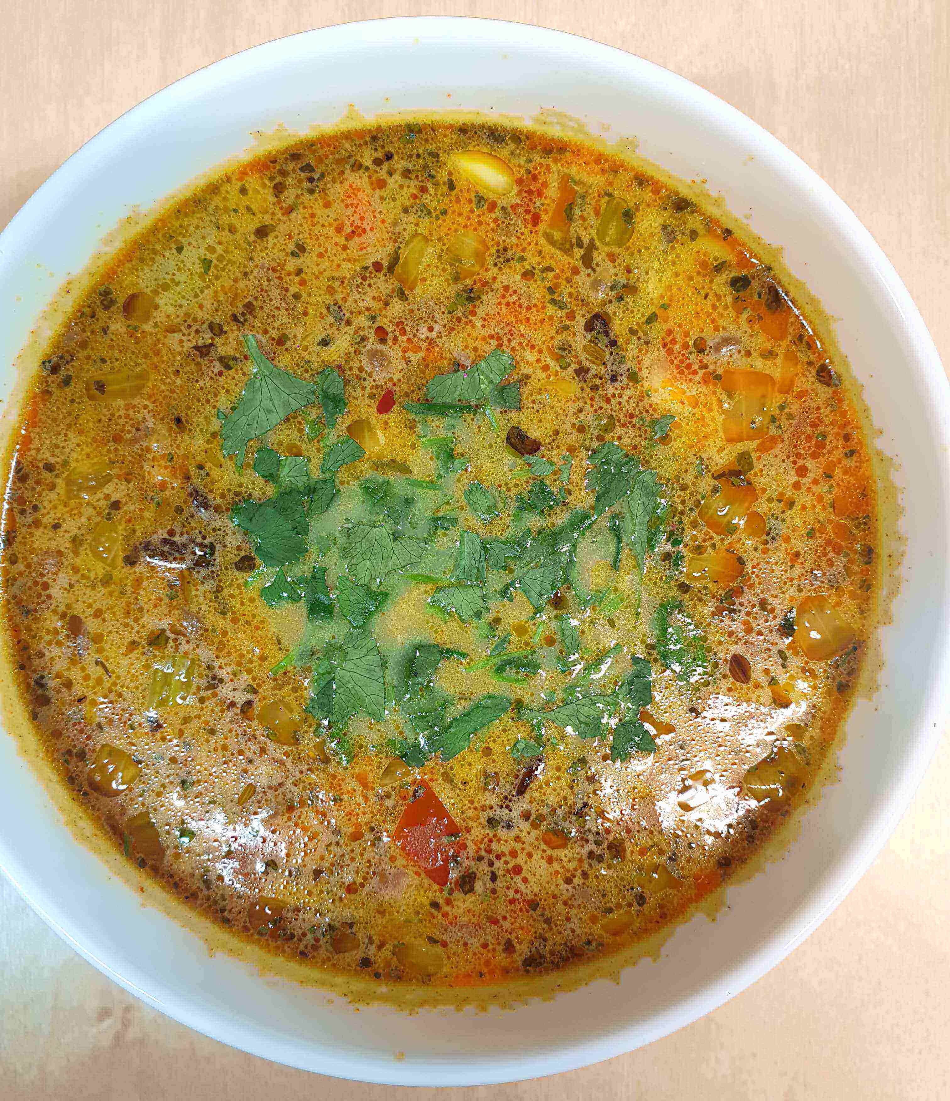 Индийский суп с чечевицей Масурдал